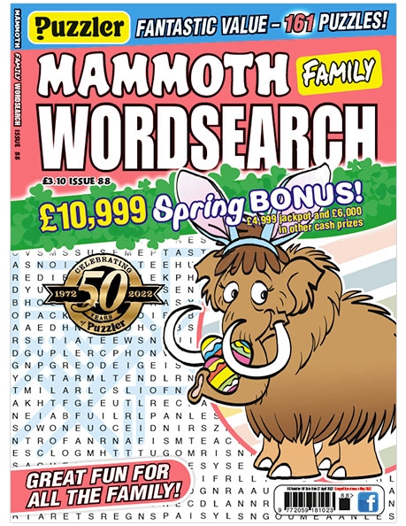 Mammoth Family Wordsearch