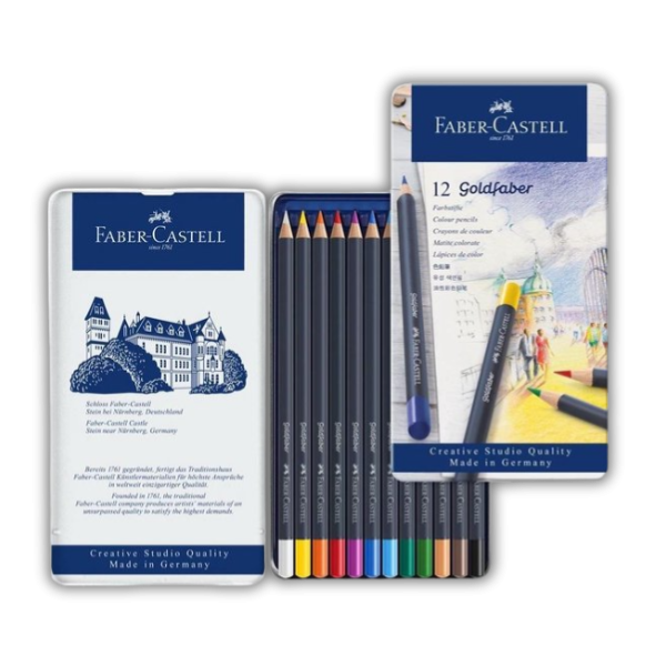 Free Faber Castell Goldfaber tin of 12 colouring pencils worth £17.95